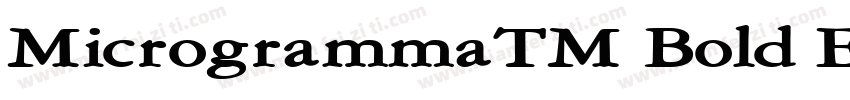 MicrogrammaTM Bold Extended字体转换